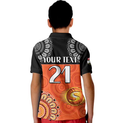 custom-personalised-perth-scorchers-cricket-kid-polo-shirt-aboriginal-double-boomerang