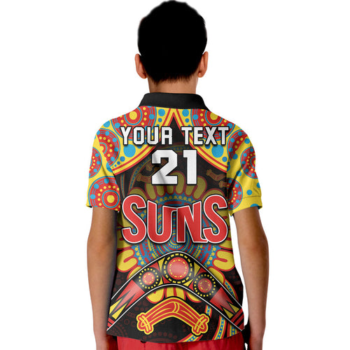 custom-personalised-suns-football-polo-shirt-boomerang-indigenous-dots