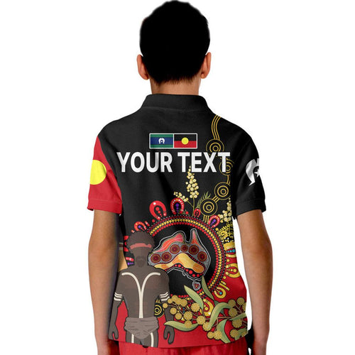custom-personalised-naidoc-2023-indigenous-kid-polo-shirt-australia-map-with-golden-wattle
