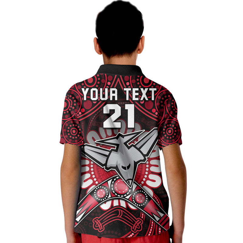 custom-personalised-bombers-football-polo-shirt-boomerang-indigenous-dots