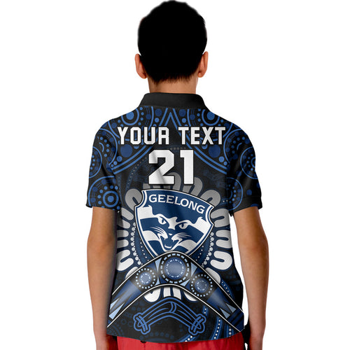 custom-personalised-cats-football-polo-shirt-boomerang-indigenous-dots