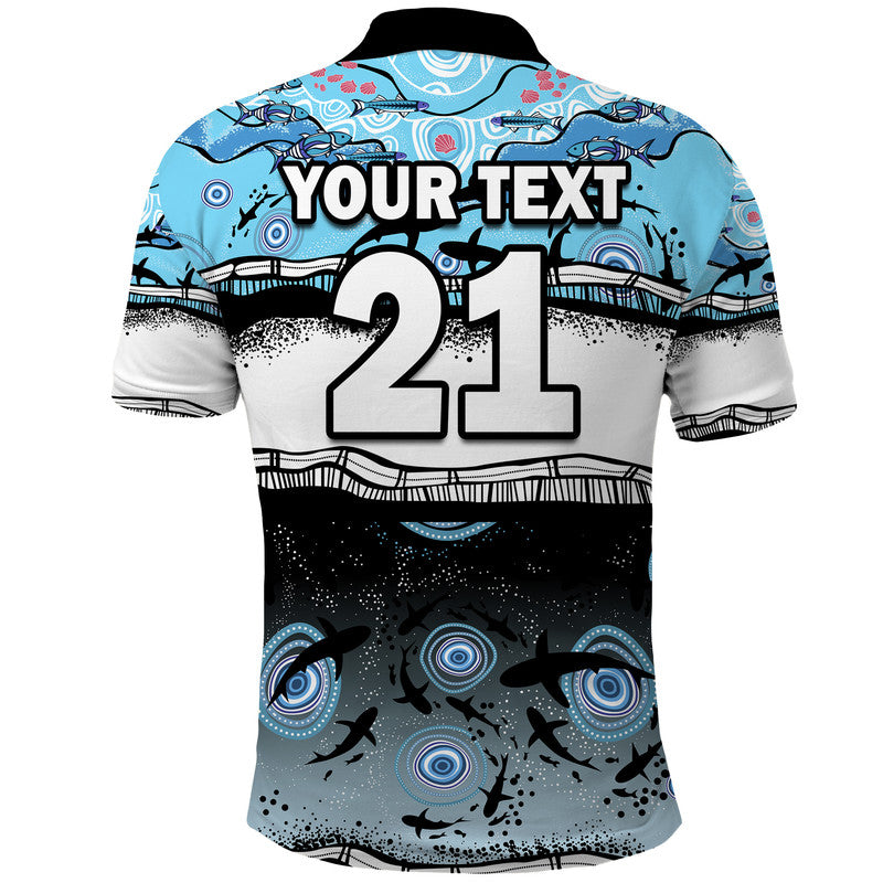 custom-text-and-number-sharkies-aboriginal-polo-shirt