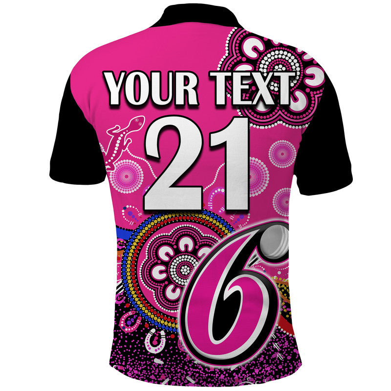 custom-personalised-sydney-sixers-polo-shirt-cricket-indigenous-aboriginal-lizard-version