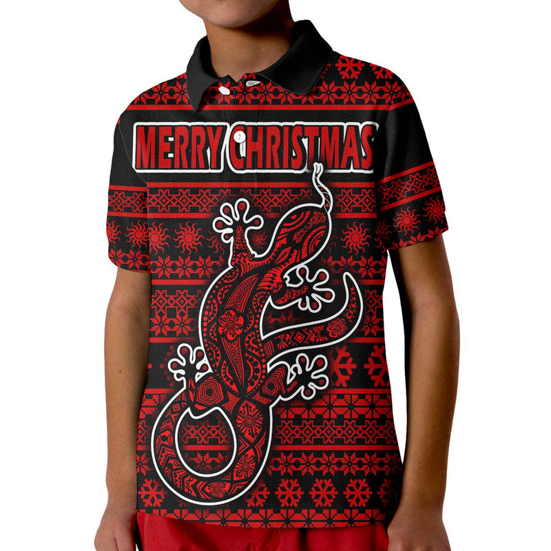 custom-personalised-australian-lizard-christmas-vibe-with-aboriginal-dot-painting-style-polo-shirt