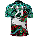 custom-personalised-rabbitohs-rugby-polo-shirt-aboriginal-dots