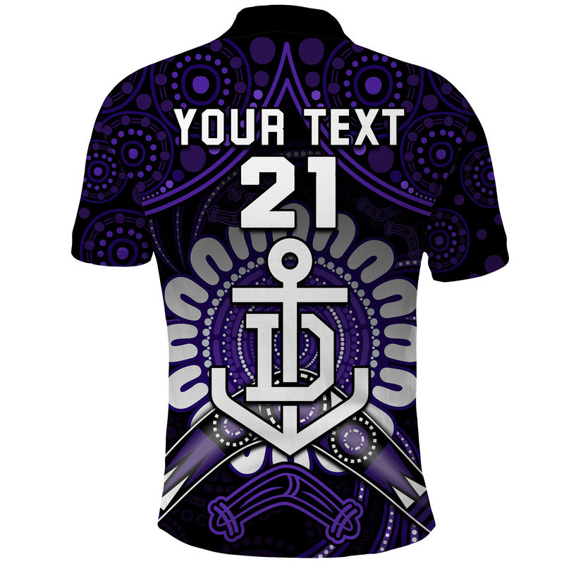custom-personalised-dockers-football-polo-shirt-boomerang-indigenous-dots