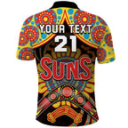 custom-personalised-suns-football-polo-shirt-boomerang-indigenous-dots