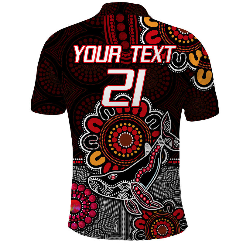 custom-personalised-dolphins-rugby-polo-shirt-indigenous-circles-and-waves-black