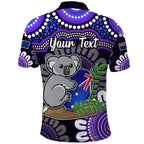 custom-personalised-australia-koala-aboriginal-polo-shirt-koala-hugging-rugby-ball-purple