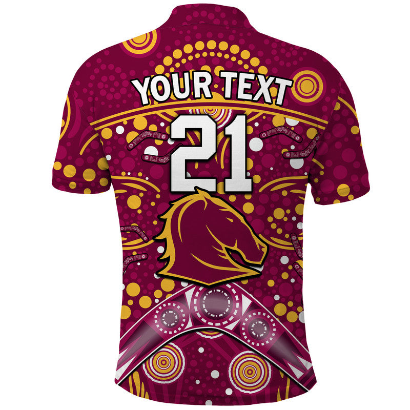 custom-personalised-broncos-rugby-polo-shirt-boomerang-indigenous-dots