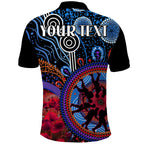 custom-personalised-australia-anzac-day-polo-shirt-aboriginal-military-and-poppy-flowers-style