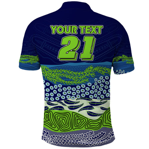 custom-text-and-number-canberra-the-green-machine-raiders-boomerang-indigenous-polo-shirt