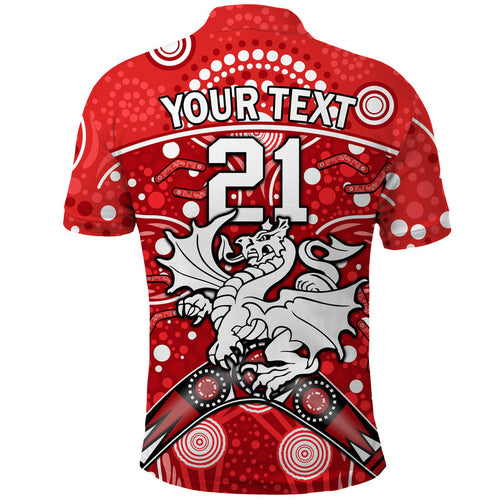 custom-personalised-dragons-rugby-polo-shirt-boomerang-indigenous-dots