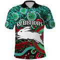 custom-personalised-rabbitohs-rugby-polo-shirt-aboriginal-dots