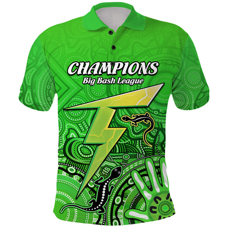 custom-personalised-sydney-thunder-cricket-champions-polo-shirt-lizard-indigenous-aboriginal