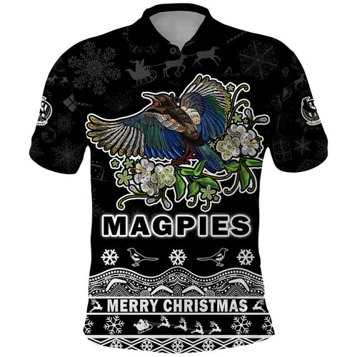 custom-personalised-and-number-collingwood-pies-unique-winter-season-polo-shirt-magpies-merry-christmas