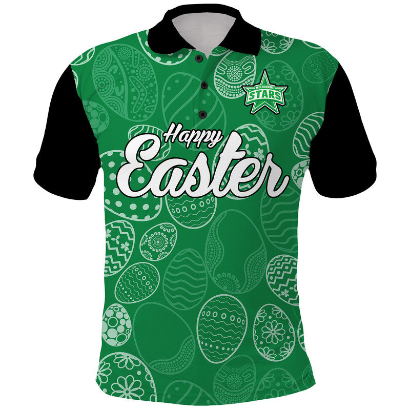 custom-personalised-melbourne-stars-cricket-happy-easter-day-polo-shirt-simple-style