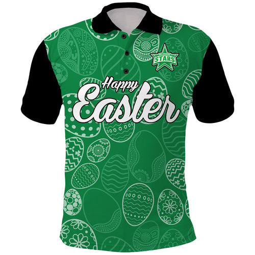 custom-personalised-melbourne-stars-cricket-happy-easter-day-polo-shirt-simple-style