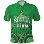 custom-personalised-melbourne-team-green-indigenous-aboriginal-stars-arts-polo-shirt