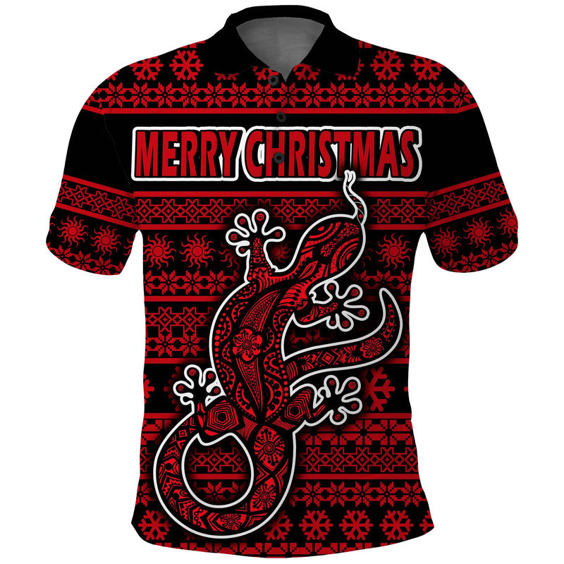 custom-personalised-australian-lizard-christmas-vibe-with-aboriginal-dot-painting-style-polo-shirt