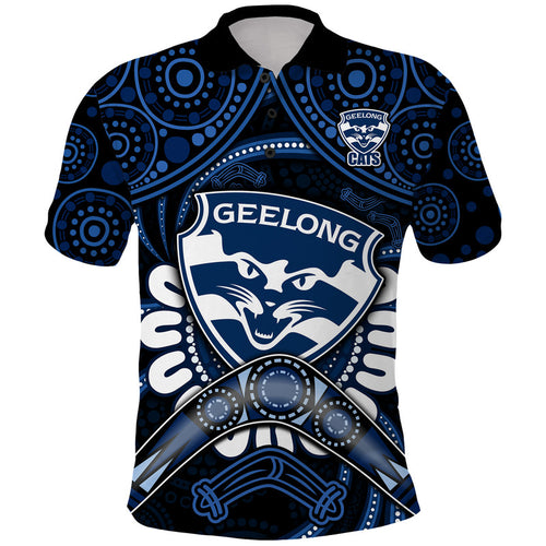cats-football-polo-shirt-boomerang-indigenous-dots