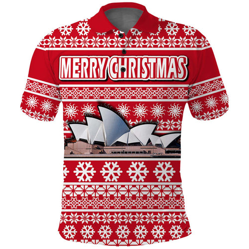 custom-personalised-australian-sydney-opera-house-christmas-vibe-with-aboriginal-dot-painting-style-polo-shirt