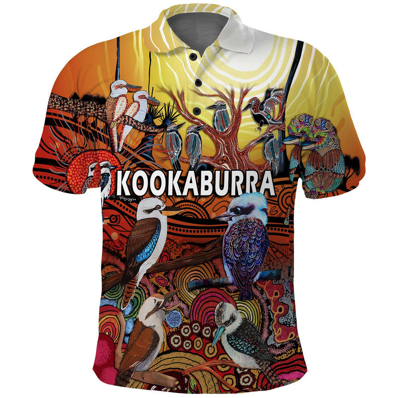 custom-personalised-australia-kookaburra-dreaming-aboriginal-arty-style-polo-shirt