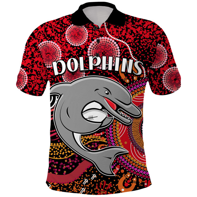 custom-personalised-dolphins-rugby-polo-shirt-aboriginal-dots