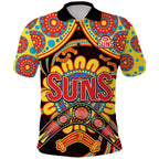 custom-personalised-suns-football-polo-shirt-boomerang-indigenous-dots
