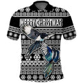 custom-personalised-australian-magpies-christmas-vibe-with-aboriginal-dot-painting-style-polo-shirt