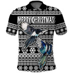 custom-personalised-australian-magpies-christmas-vibe-with-aboriginal-dot-painting-style-polo-shirt