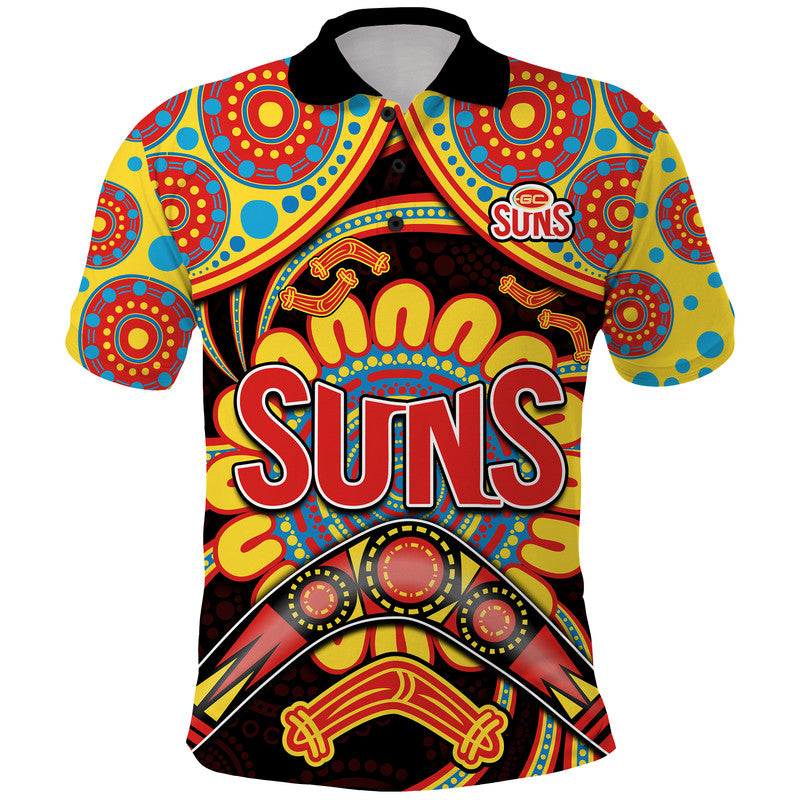 suns-football-polo-shirt-boomerang-indigenous-dots