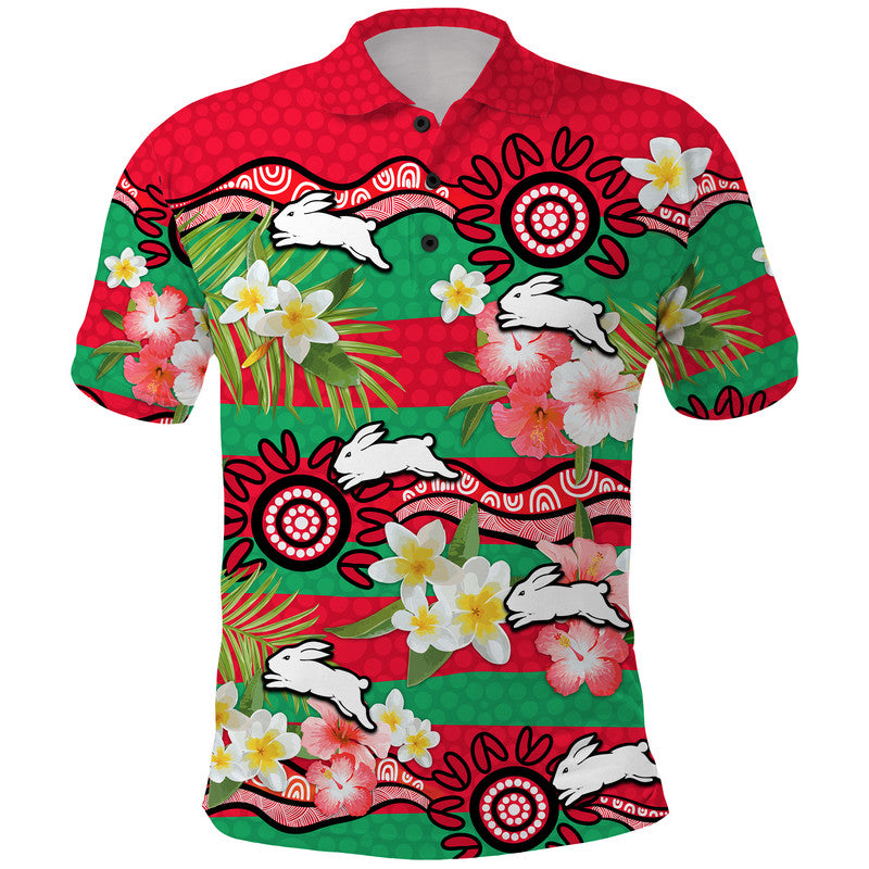 rabbitohs-rugby-polo-shirt-tropical-flowers-and-palm-hawaiian-style
