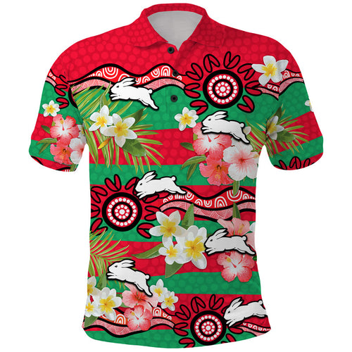 rabbitohs-rugby-polo-shirt-tropical-flowers-and-palm-hawaiian-style