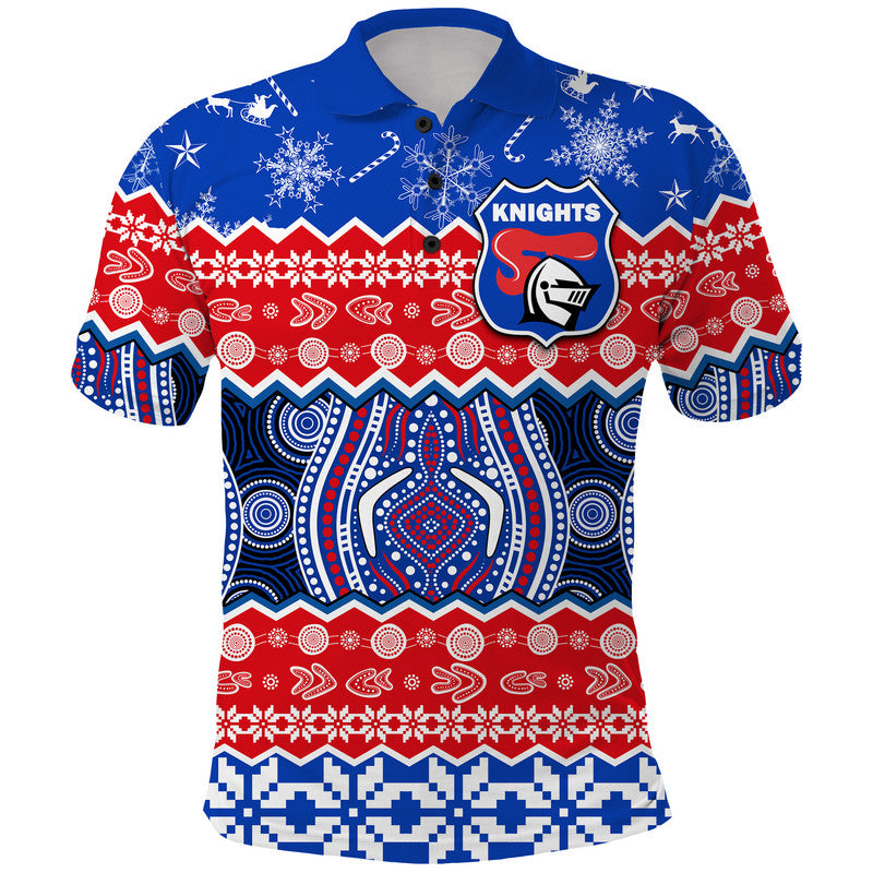 custom-personalised-knights-aboriginal-rugby-novocastrians-christmas-vibe-polo-shirt