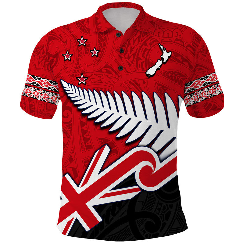 custom-personalised-waitangi-polo-shirt-aotearoa-tino-rangatiratanga-flag-with-silver-fern