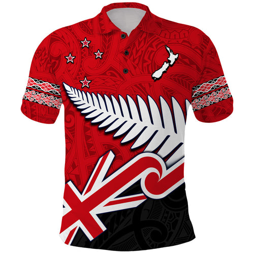 custom-personalised-waitangi-polo-shirt-aotearoa-tino-rangatiratanga-flag-with-silver-fern