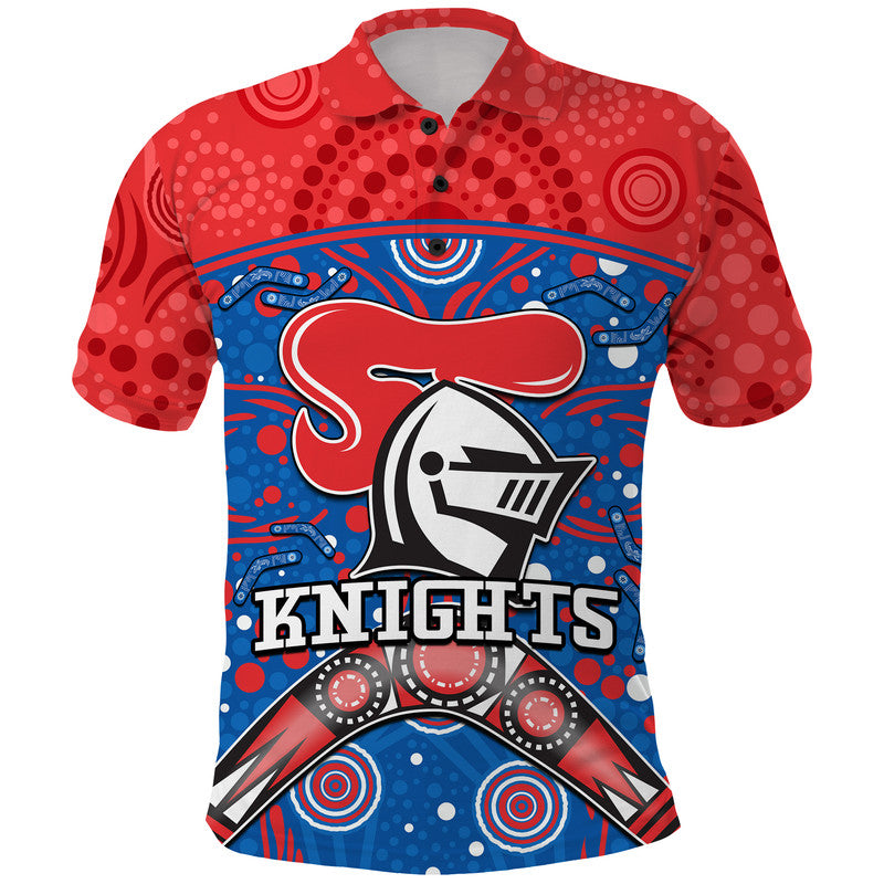 custom-personalised-knights-rugby-polo-shirt-novocastrians-boomerang-indigenous-dots