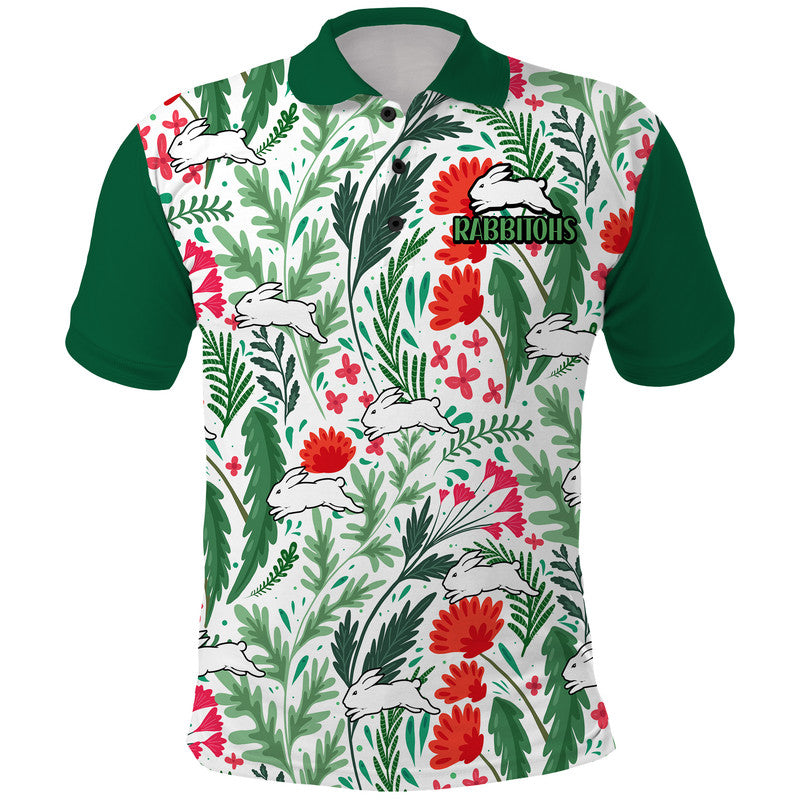rabbitohs-poppy-flowers-field-polo-shirt