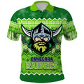 custom-personalised-canberra-the-green-machine-raiders-aboriginal-christmas-vibe-polo-shirt