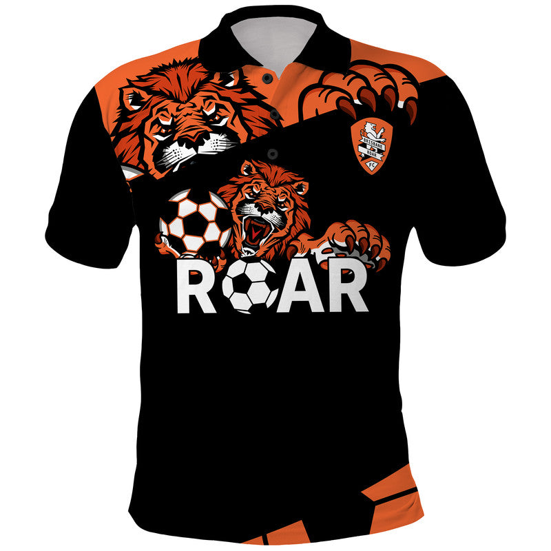 custom-personalised-brisbane-roar-soccer-polo-shirt-the-roar-mascot