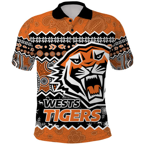 custom-personalised-wests-tigers-aboriginal-christmas-vibe-gold-version-polo-shirt