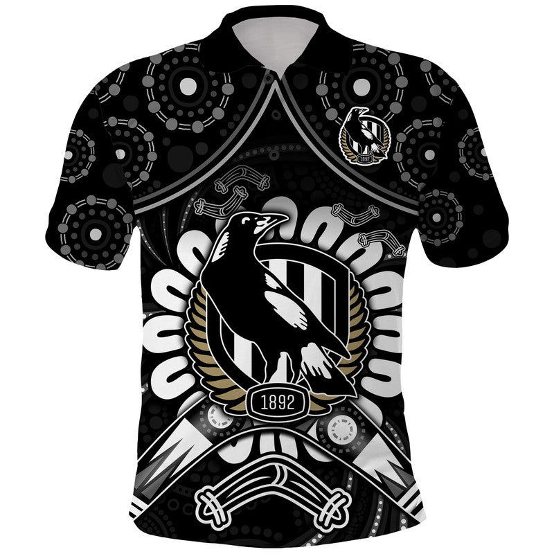 magpies-football-polo-shirt-boomerang-indigenous-dots