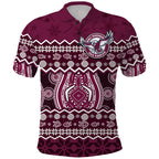 custom-personalised-manly-warringah-maroon-sea-eagles-christmas-vibe-polo-shirt