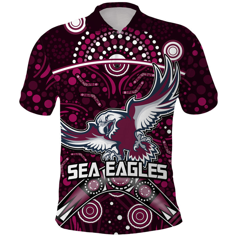 custom-personalised-sea-eagles-rugby-polo-shirt-boomerang-indigenous-dots