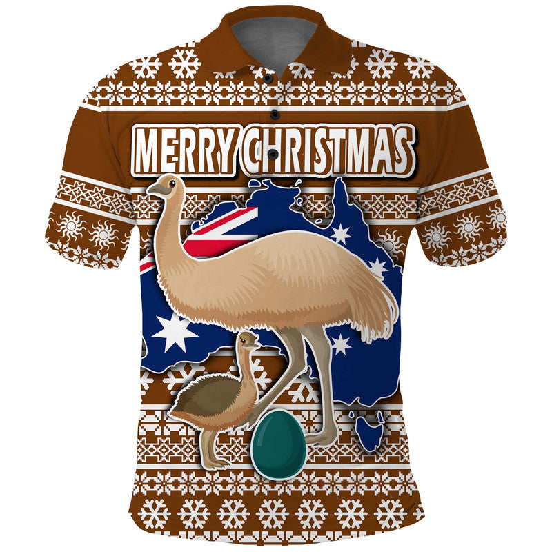 custom-personalised-australian-emu-christmas-vibe-with-aboriginal-dot-painting-style-polo-shirt