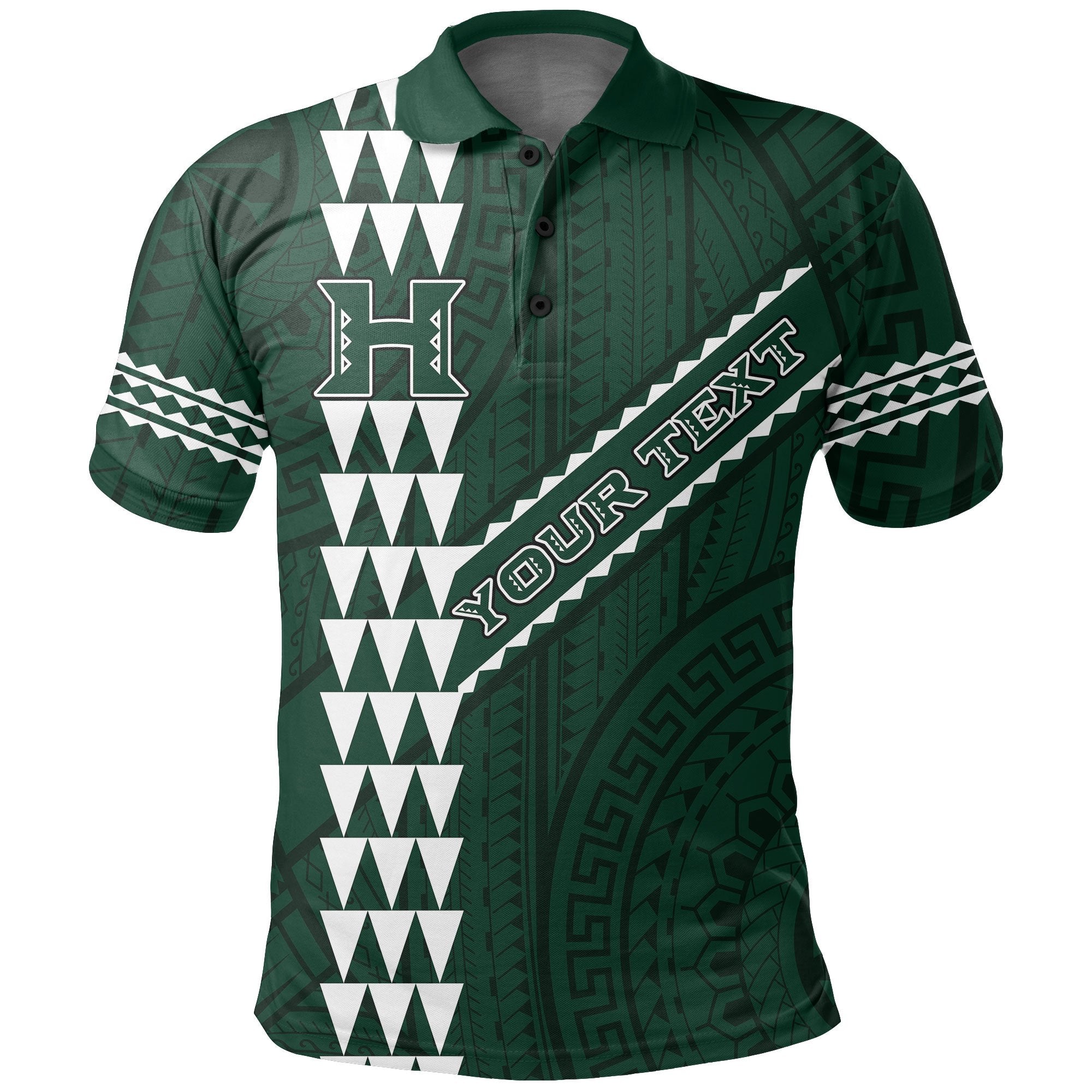 personalized-hawaii-kakau-warrior-polynesian-football-polo-shirt-green