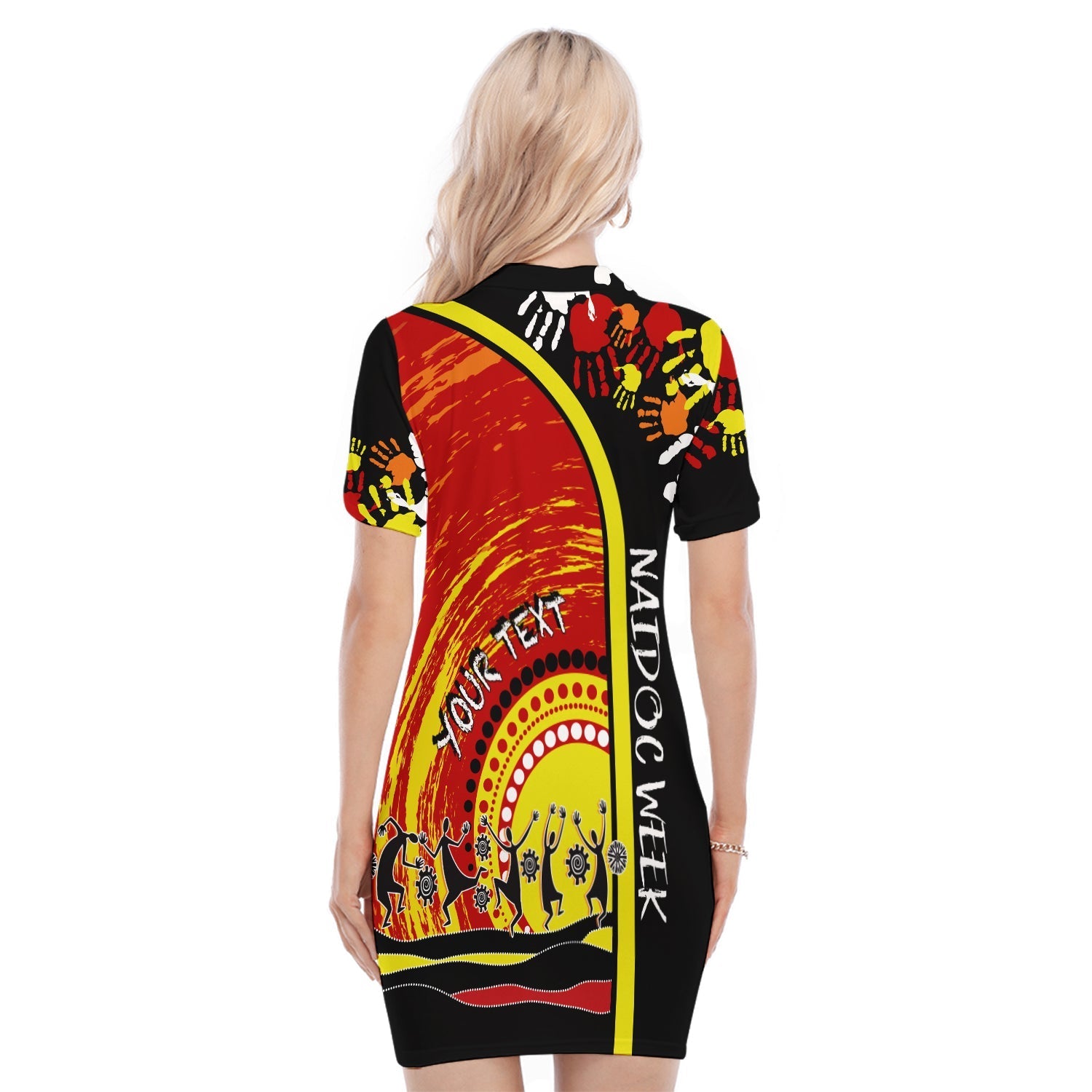 custom-personalised-aboriginal-naidoc-week-2022-polo-dress-get-up-stand-up-show-up