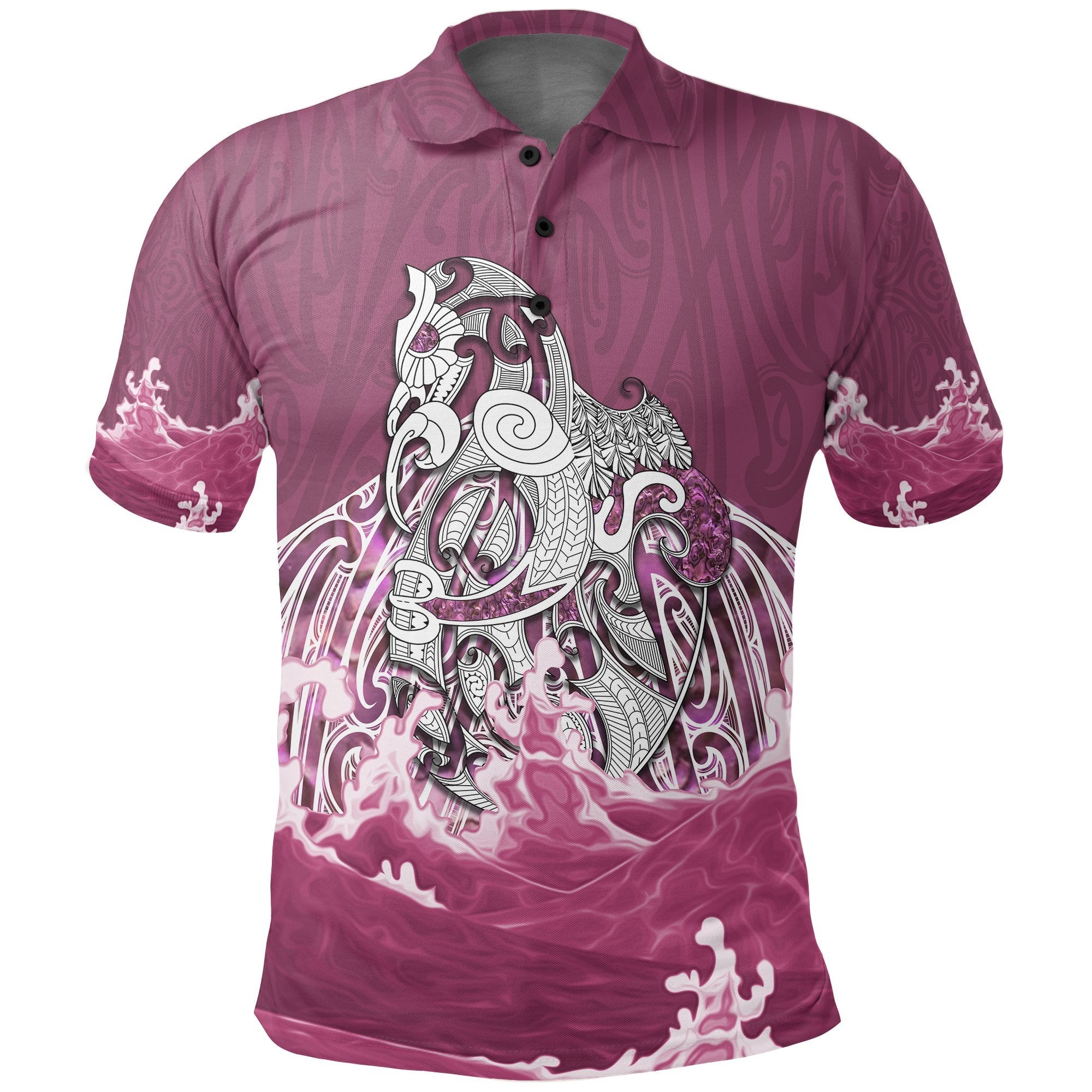 maori-manaia-the-blue-sea-polo-shirt-pink