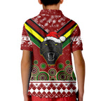 aboriginal-christmas-black-panther-with-santa-hat-kid-polo-shirt